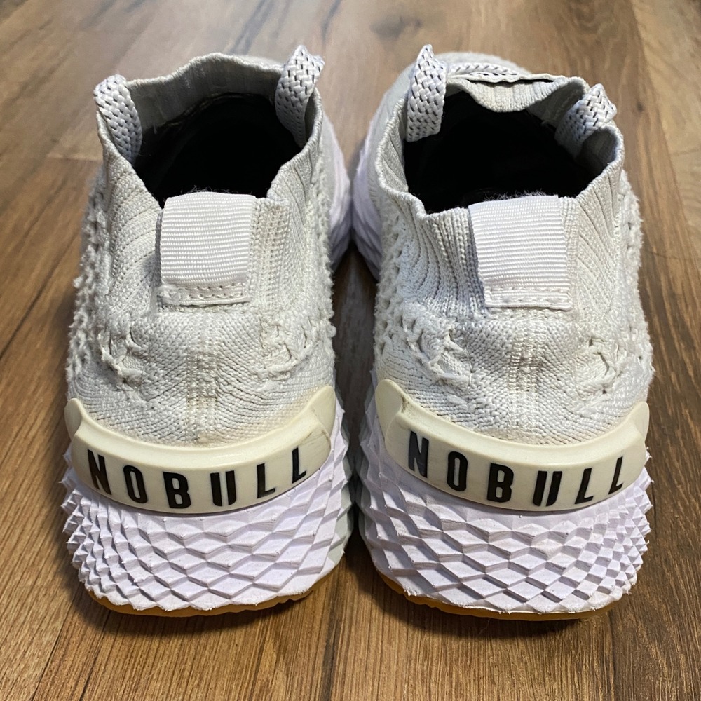 NOBULL Knit Runner Sand White Gum Athletic Training Shoes Womens 7 Mens 5.5 - Picture 7 of 8